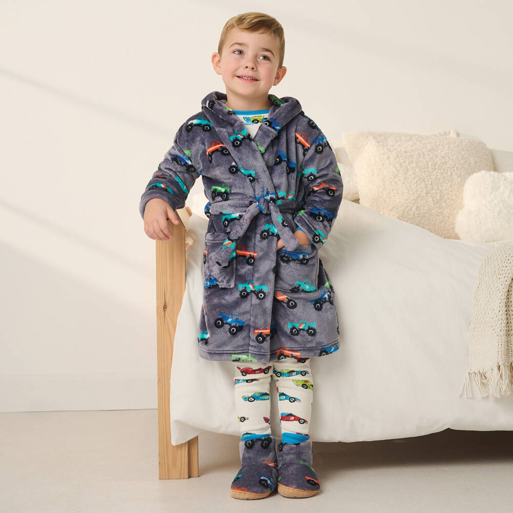 Hatley-Boys Cozy Truck Slippers | Childrensalon Outlet