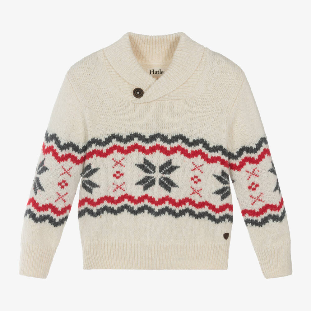 Hatley-Boys Cream Fair Isle Knit Jumper | Childrensalon Outlet