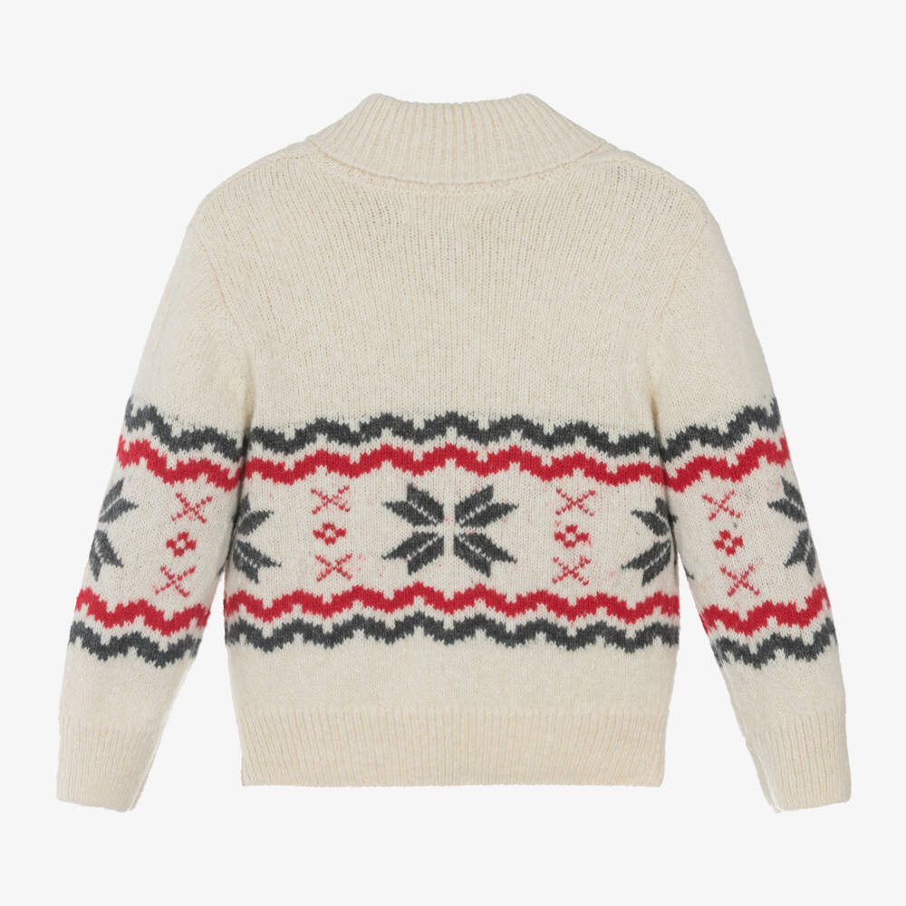 Hatley-Boys Cream Fair Isle Knit Jumper | Childrensalon Outlet