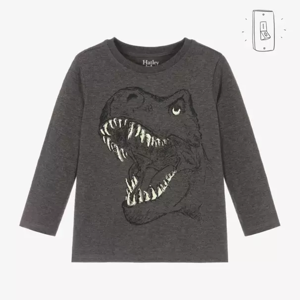 Hatley-Boys Dark Grey Dinosaur Tee | Childrensalon Outlet