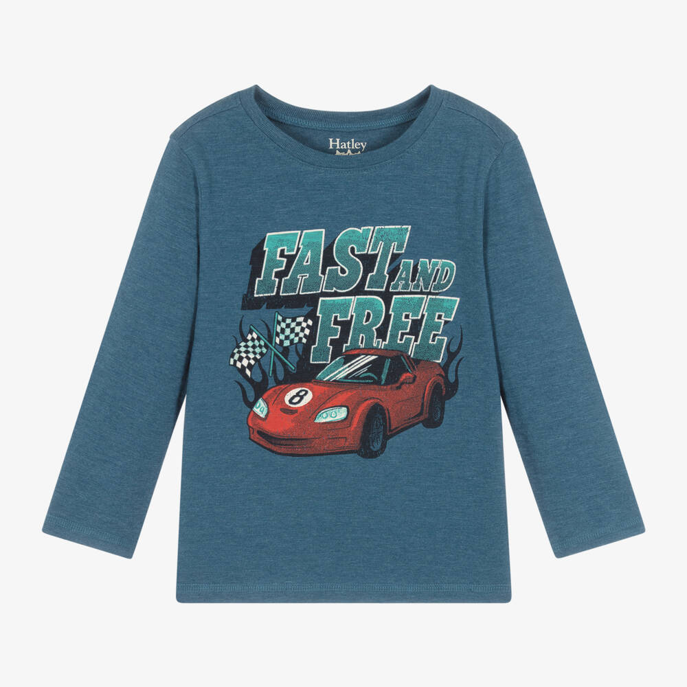 Hatley-Boys Dark Teal Racing Tee | Childrensalon Outlet