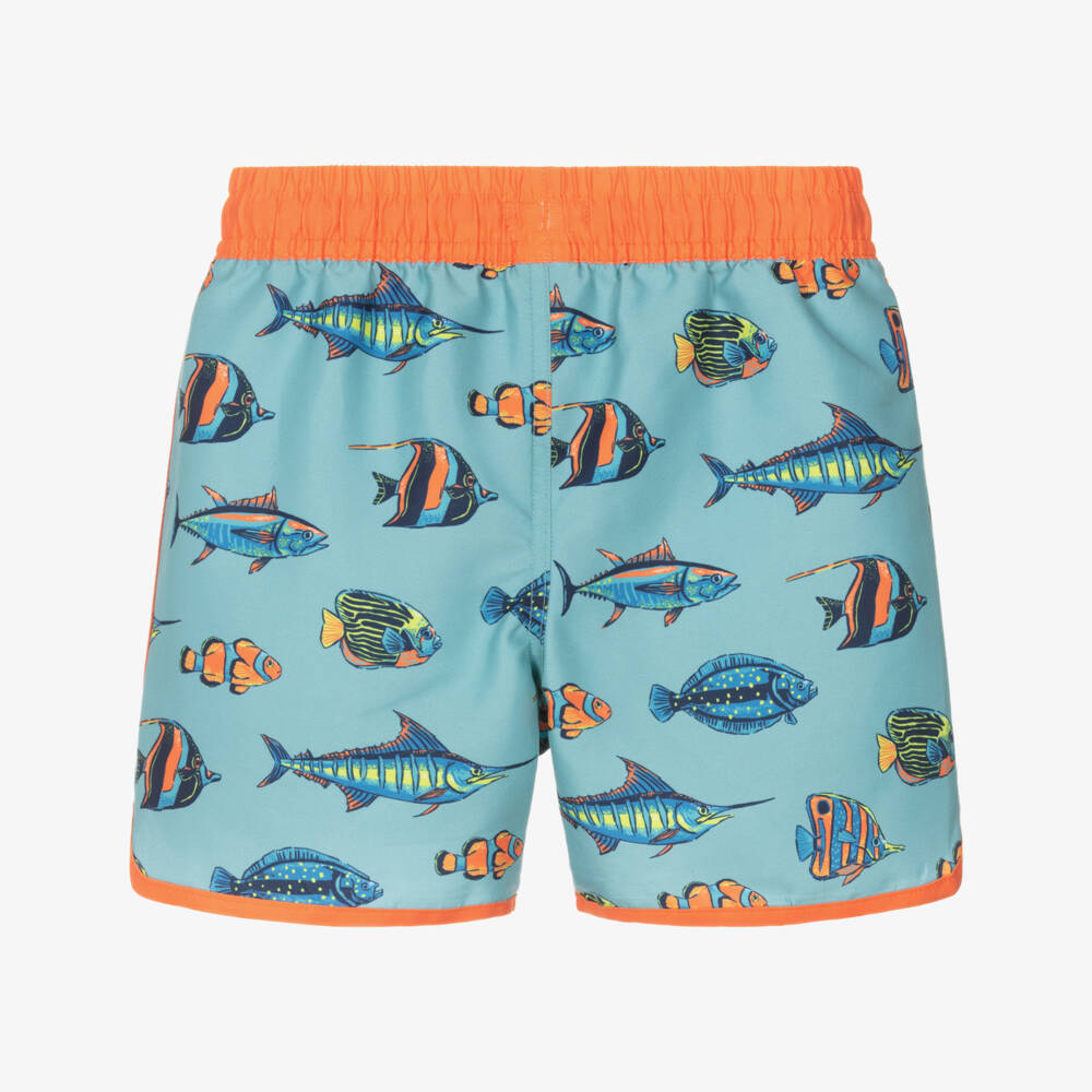Hatley-Boys Fish Patterned Blue Swimwear | Childrensalon Outlet