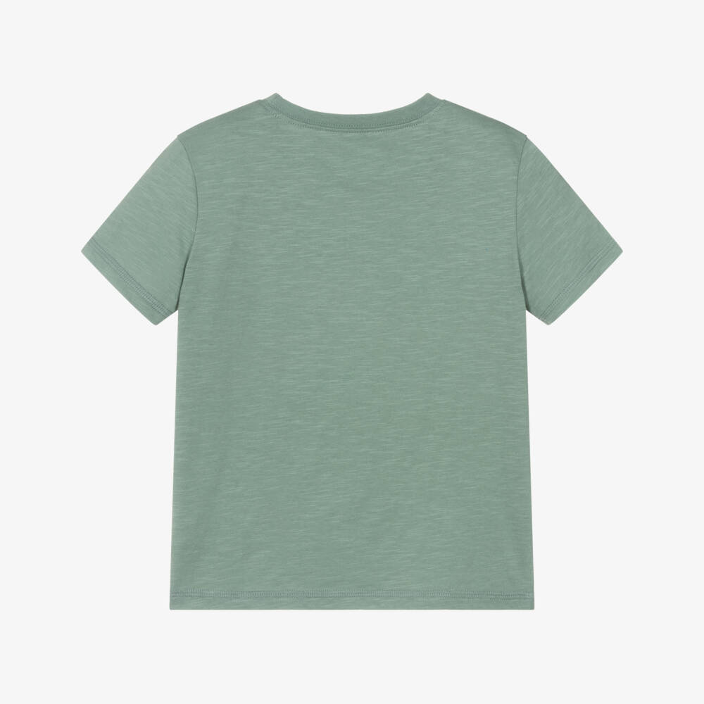 Hatley-Boys Green Cotton Fishing Lures Graphic T-Shirt | Childrensalon Outlet
