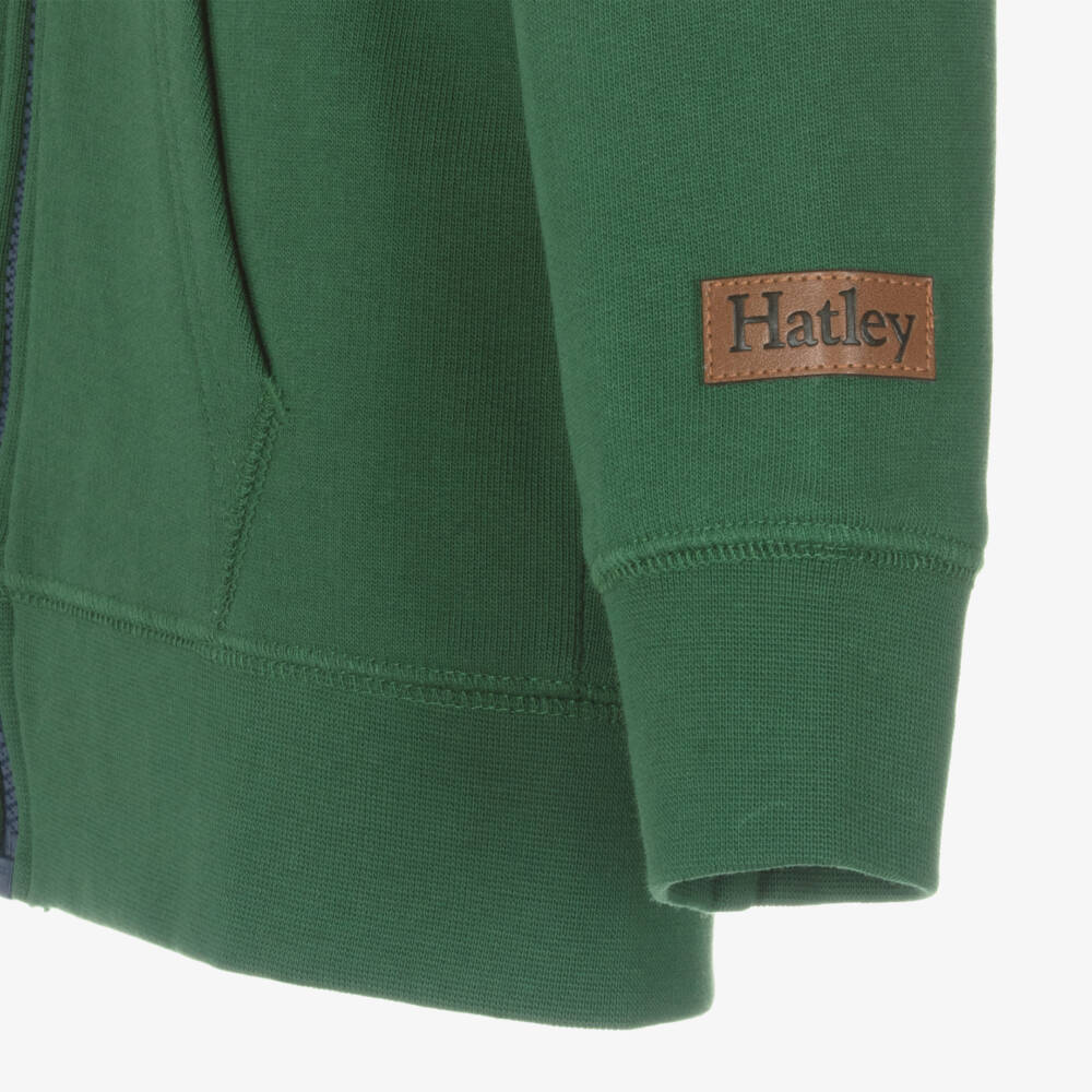 Hatley-Boys Green Cotton Hoodie | Childrensalon Outlet