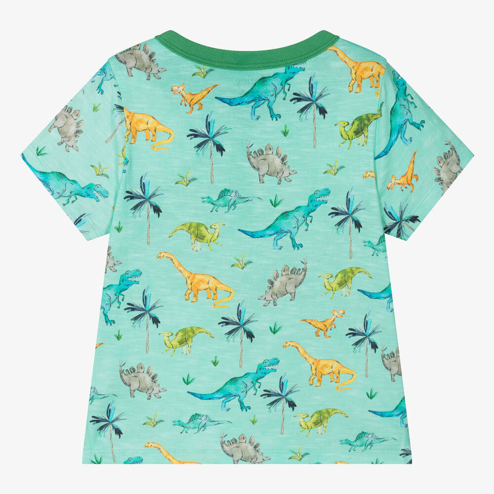 Hatley-Boys Green Cotton Palm Tree Dino T-Shirt | Childrensalon Outlet