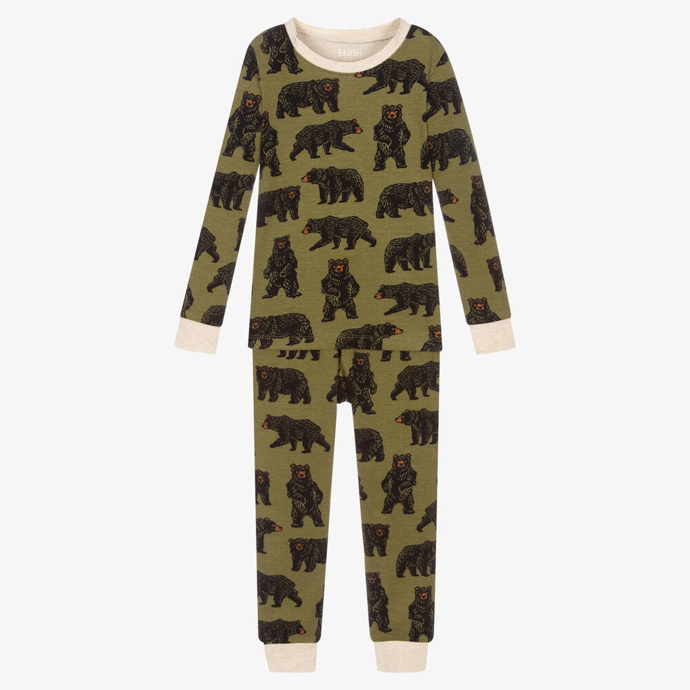 Hatley - Boys Green Cotton Pyjamas | Childrensalon