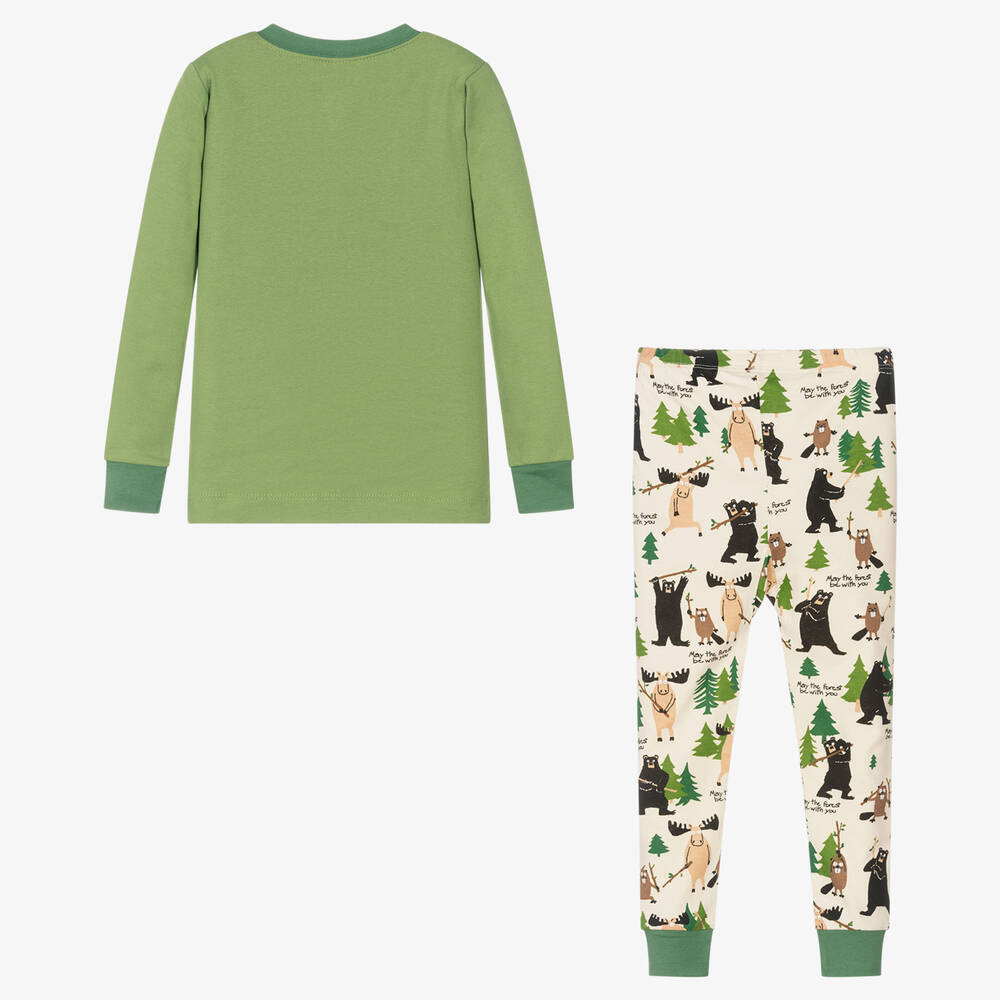 Little Blue House by Hatley-Boys Green Cotton Pyjamas | Childrensalon Outlet