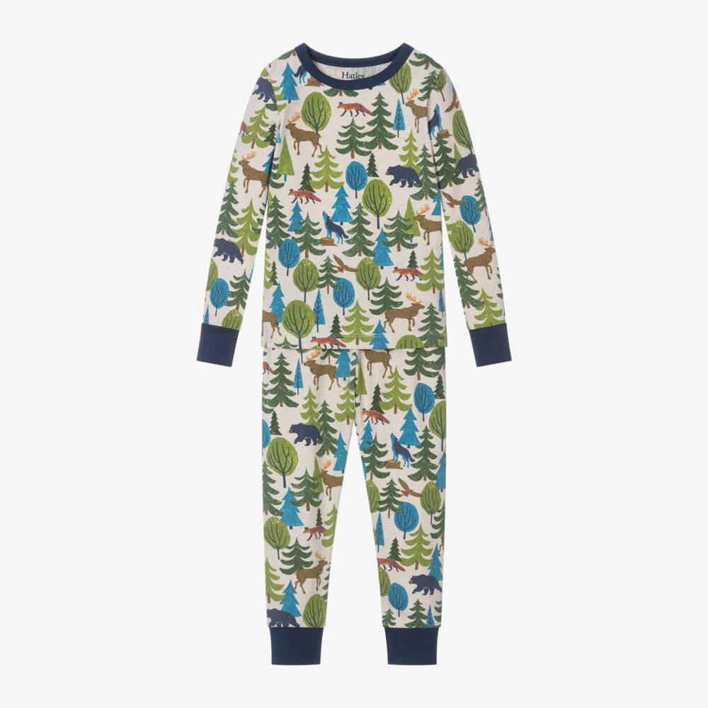 Hatley-Boys Green Forest Pyjama Set | Childrensalon Outlet