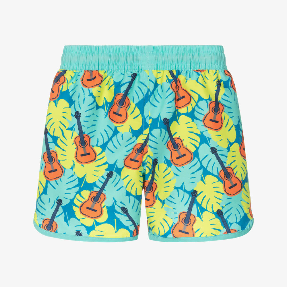 Hatley-شورت سباحة بطبعة جيتار لون أخضر | Childrensalon Outlet