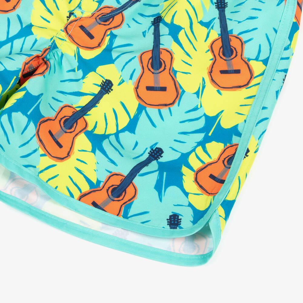 Hatley-شورت سباحة بطبعة جيتار لون أخضر | Childrensalon Outlet