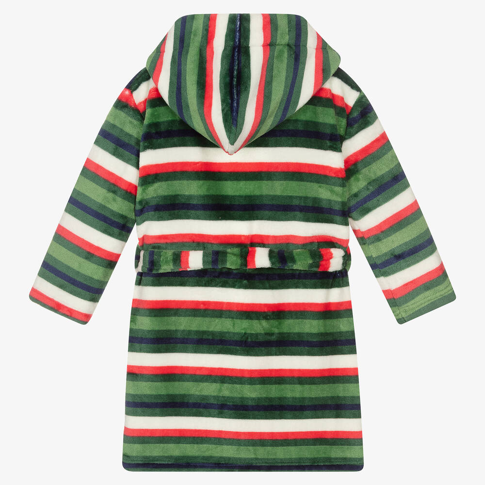 هاتلي-روب فليس مقلم لون أخضر وأبيض وأحمر للأولاد | Childrensalon Outlet