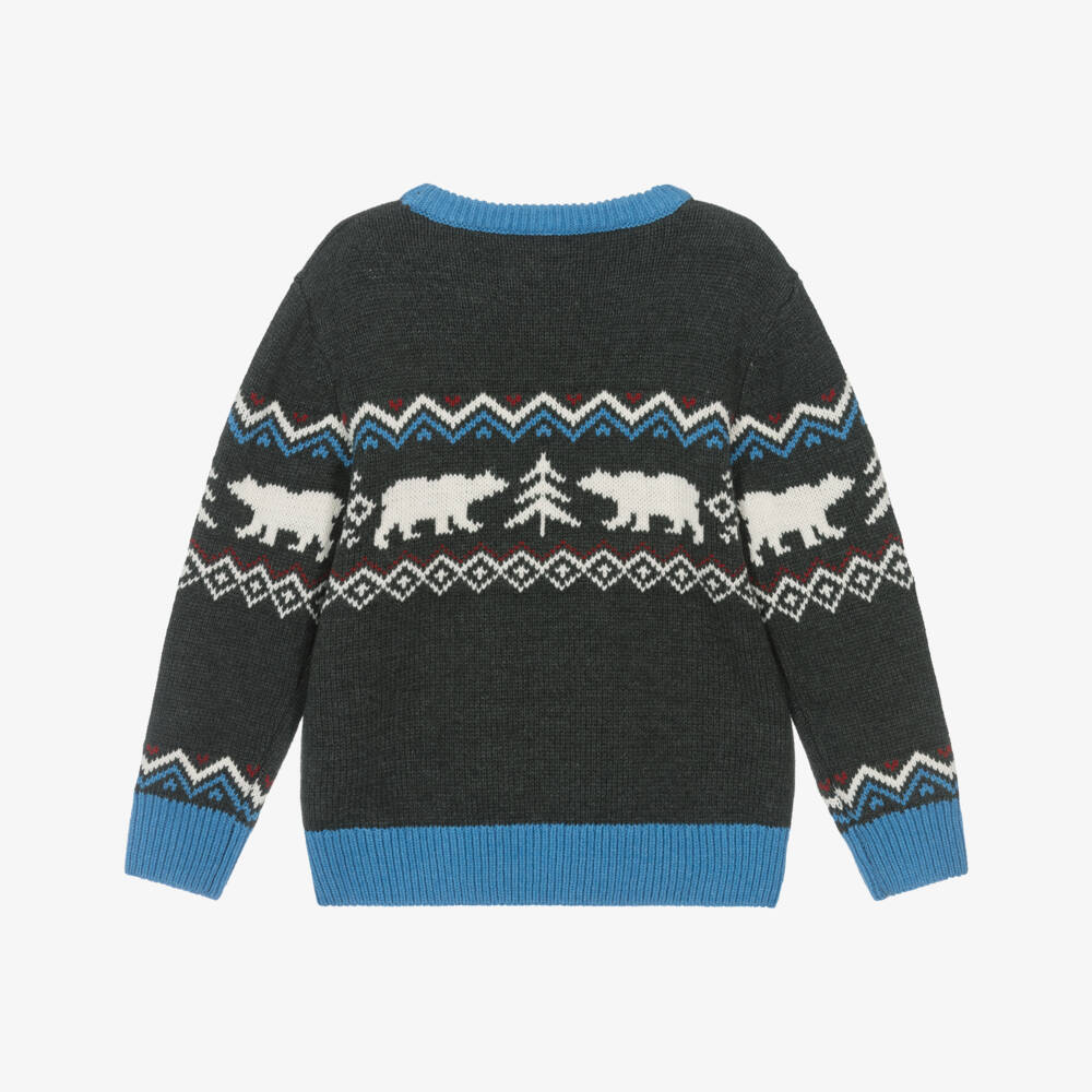 Hatley-Серый и синий вязаный свитер для мальчиков | Childrensalon Outlet