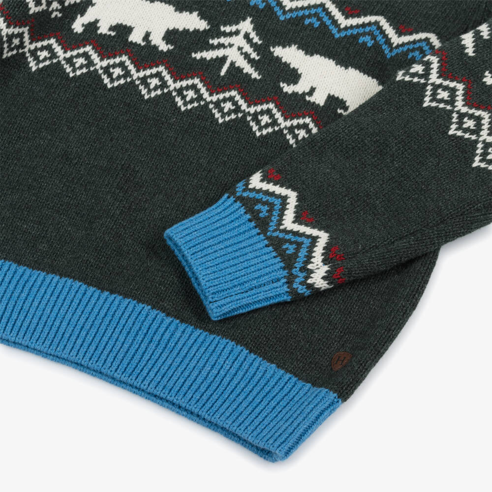 Hatley-Серый и синий вязаный свитер для мальчиков | Childrensalon Outlet