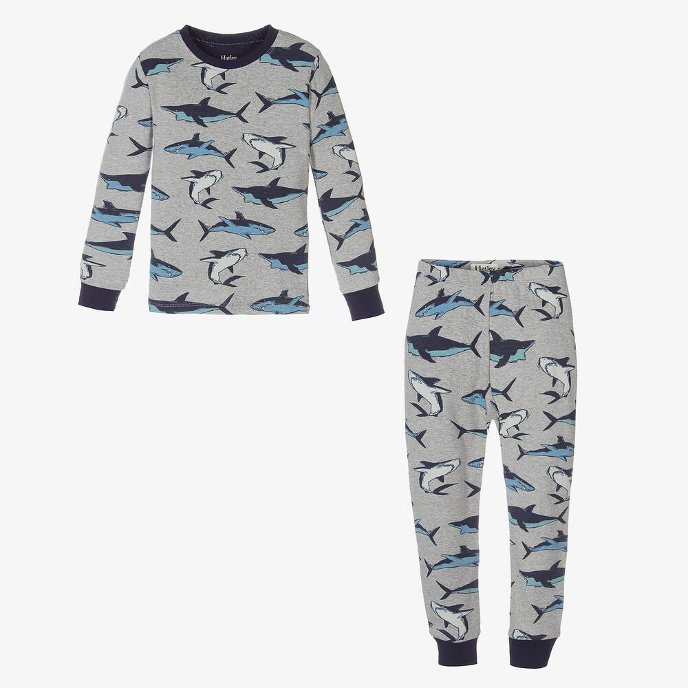 Hatley-Boys Grey & Blue Pyjamas | Childrensalon Outlet