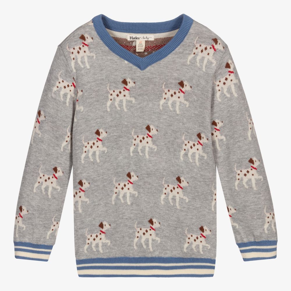 Hatley - Boys Grey Cotton Knit Sweater | Childrensalon