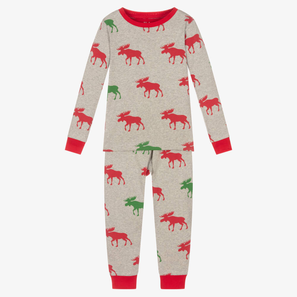 Boys Grey Cotton Pyjamas