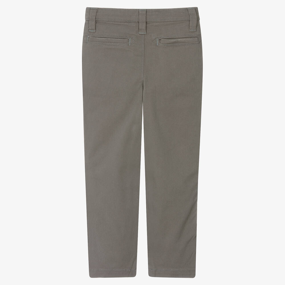 Hatley-بنطلون قطن تويل لون رمادي للأولاد | Childrensalon Outlet