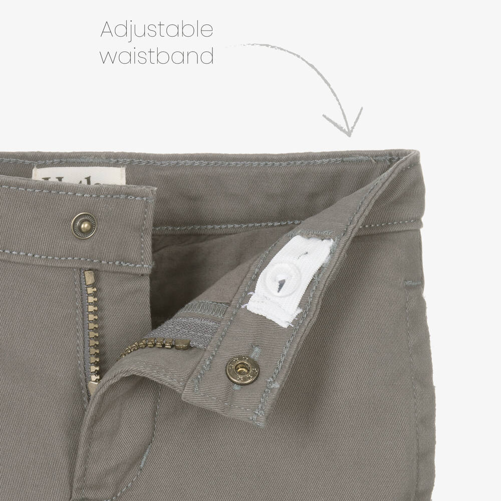 Hatley-بنطلون قطن تويل لون رمادي للأولاد | Childrensalon Outlet