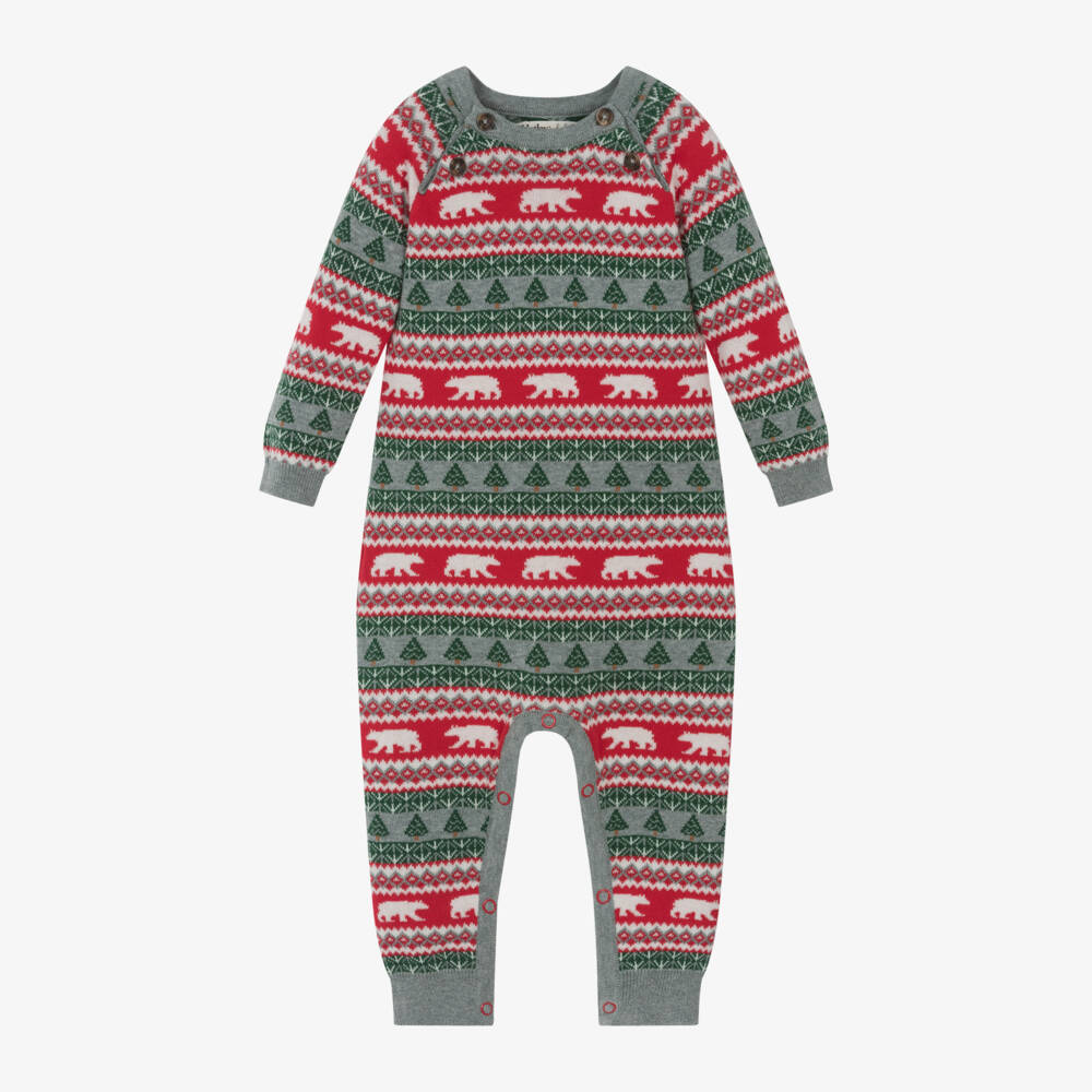 Hatley-Boys Grey Fair Isle Romper | Childrensalon Outlet