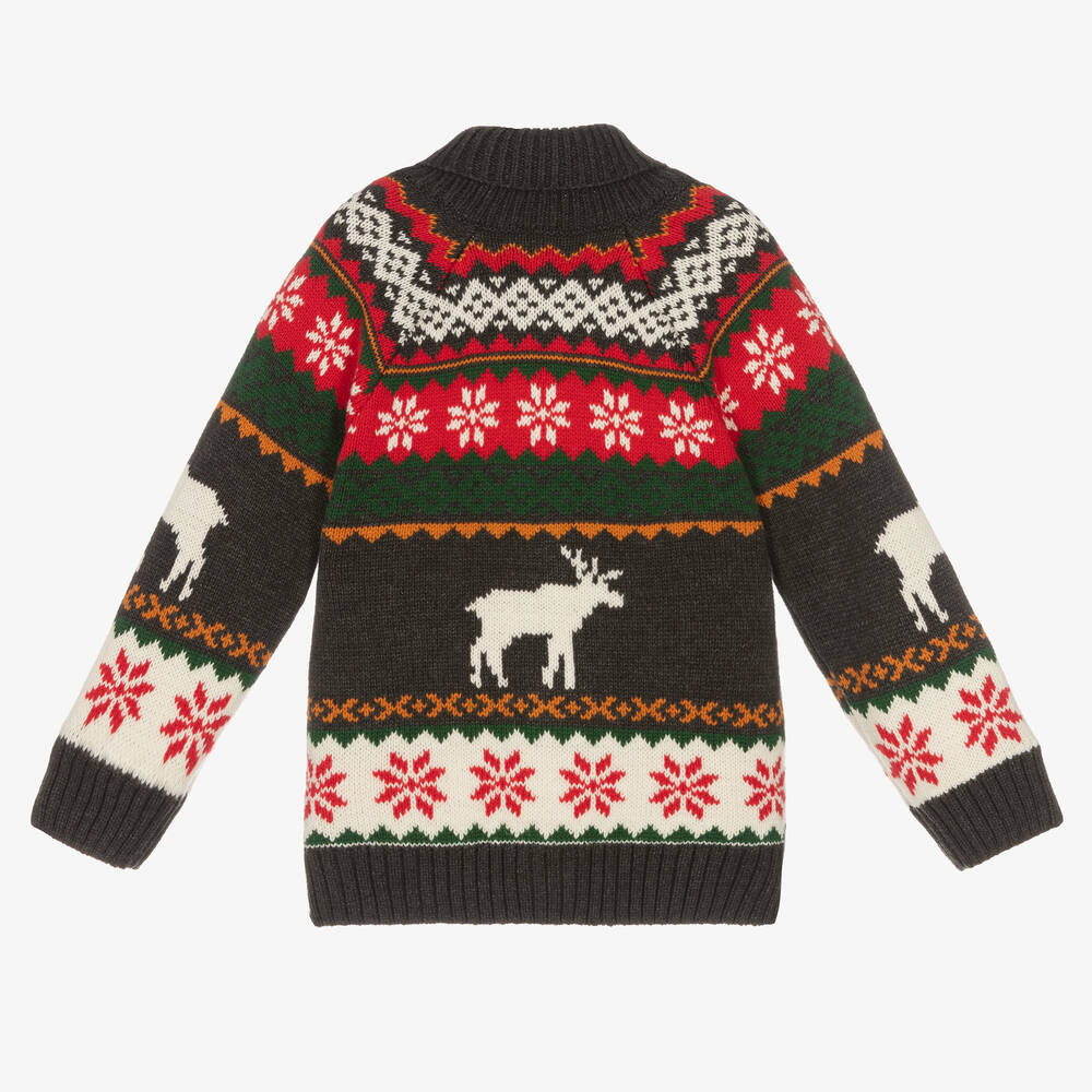 Hatley-كارديغان مزيج أكريليك محبوك لون رمادي للأولاد | Childrensalon Outlet