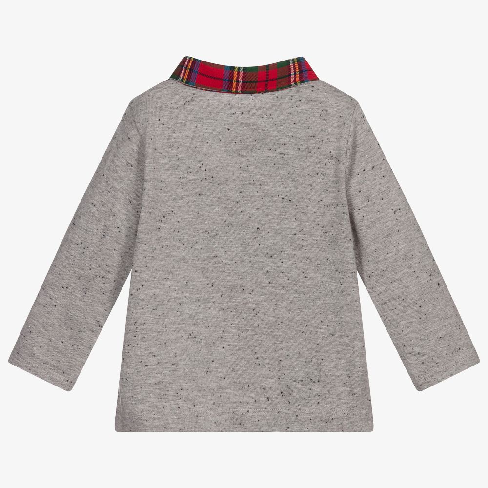Hatley-Boys Grey Jersey Polo Shirt | Childrensalon Outlet