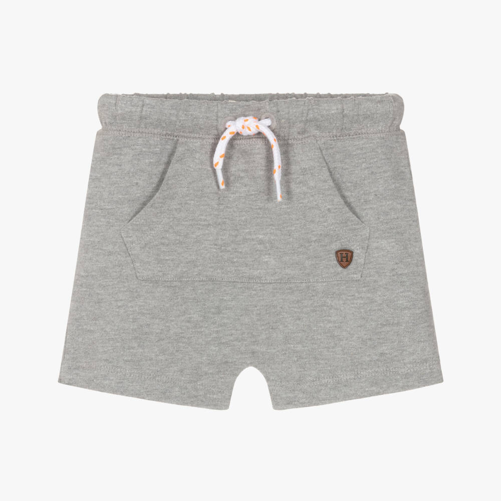 Hatley-Boys Grey Marl Cotton Jersey Shorts | Childrensalon Outlet