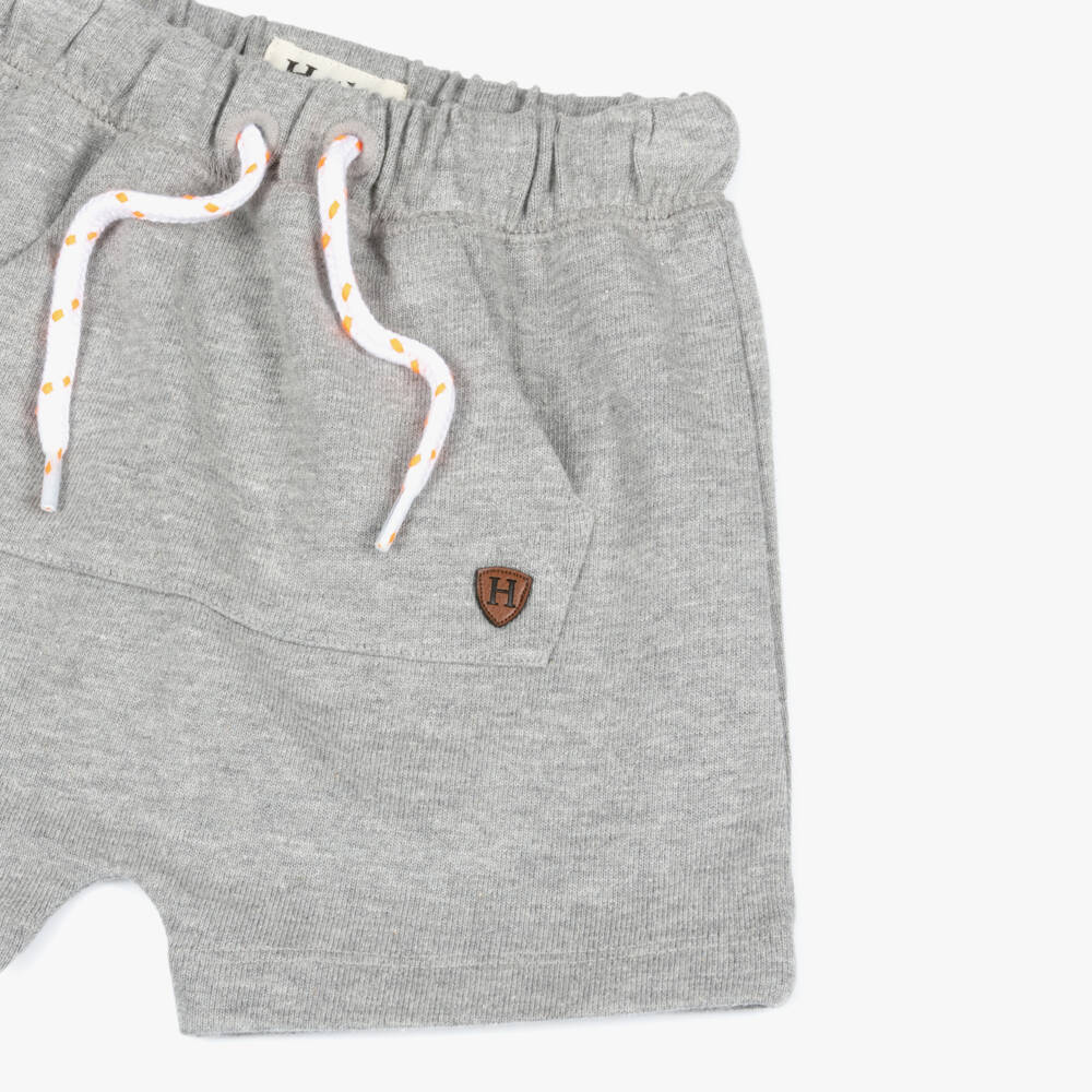 Hatley-Boys Grey Marl Cotton Jersey Shorts | Childrensalon Outlet