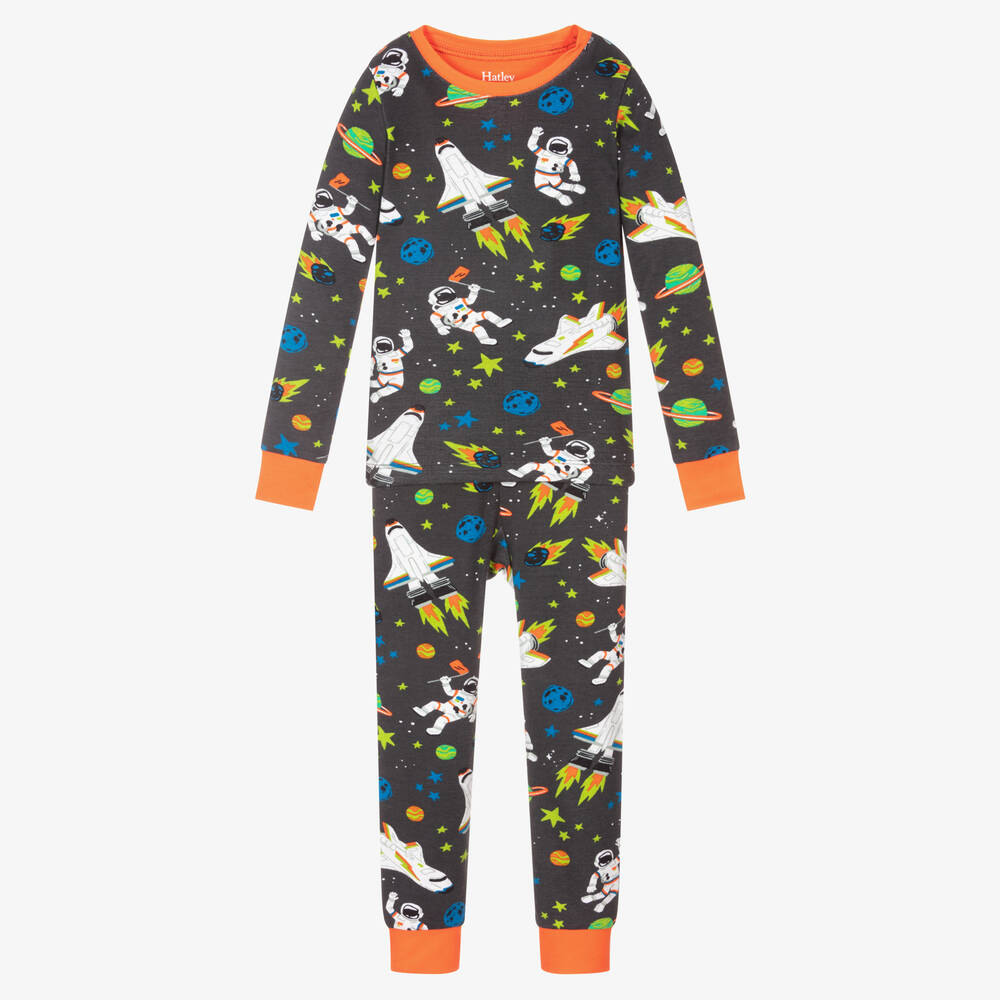 Hatley - Boys Grey Outer Space Pyjamas | Childrensalon