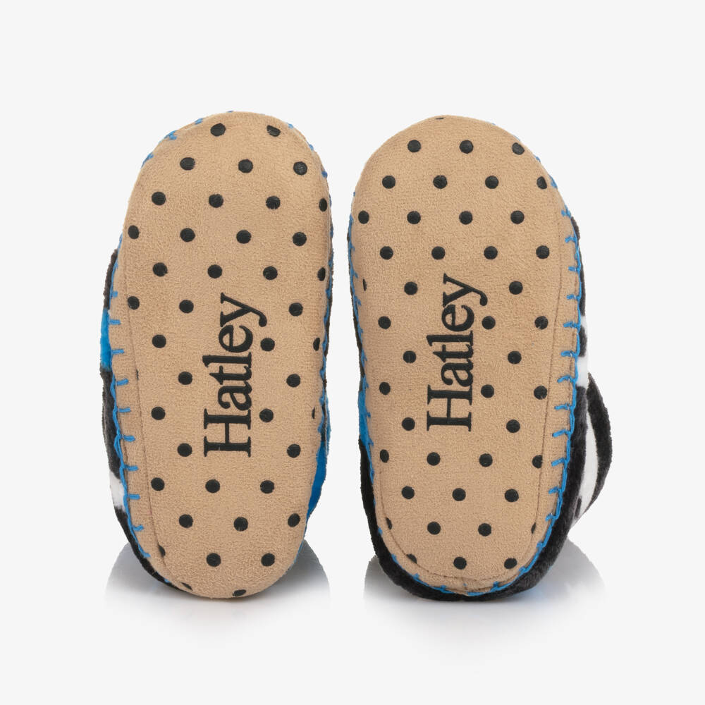 Hatley-Boys Grey Plush Fleece Polar Bear Slippers | Childrensalon Outlet