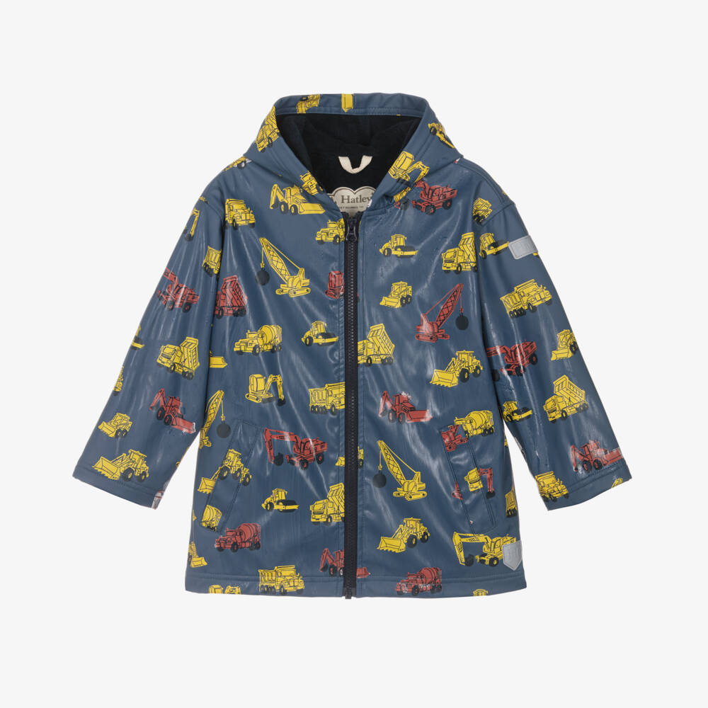 Hatley-Boys Grey Worksite Magic Raincoat | Childrensalon Outlet