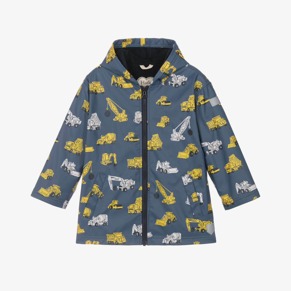 Hatley-Boys Grey Worksite Magic Raincoat | Childrensalon Outlet