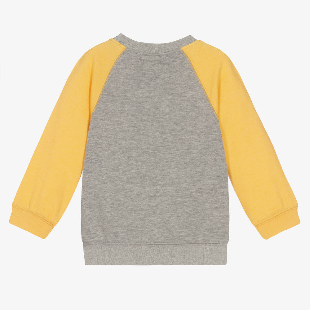 Grey and yellow sweatshirt hotsell
