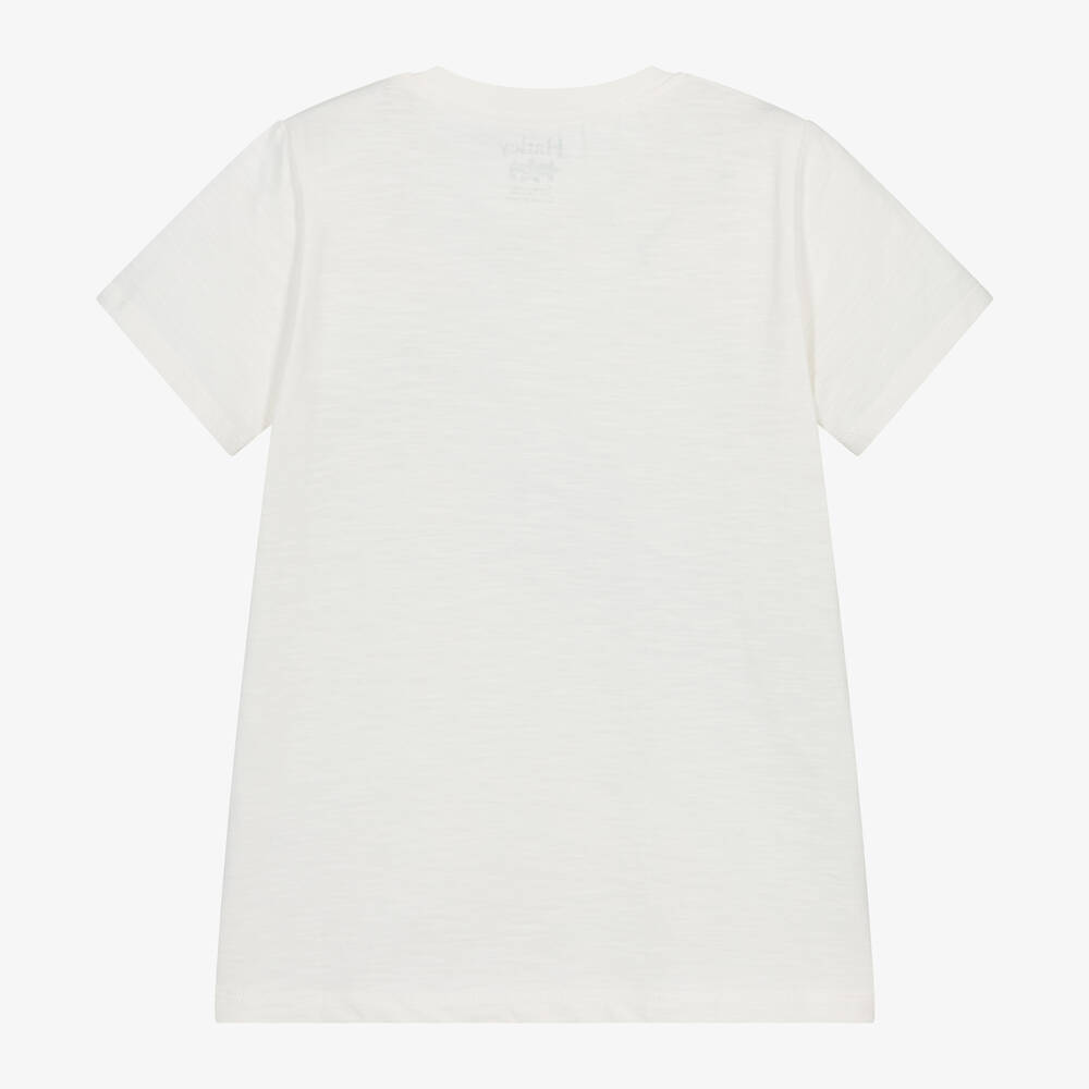 Hatley-Boys Ivory Cotton T-Rex T-Shirt | Childrensalon Outlet
