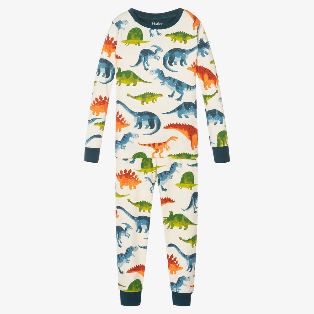 Hatley - Elfenbeinfarbener Dino-Schlafanzug (J) | Childrensalon