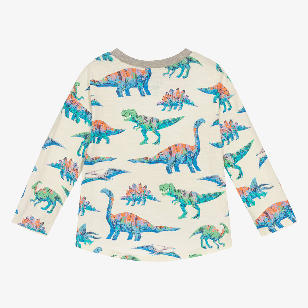 Hatley-Boys Ivory Imagine Dinos Cotton Top | Childrensalon Outlet