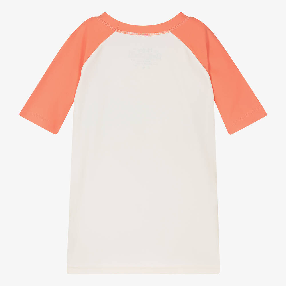 Hatley-Boys Ivory & Orange Swim Top (UPF50+) | Childrensalon Outlet