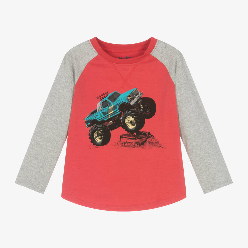 Hatley-Boys Long Sleeve Truck Tee | Childrensalon Outlet