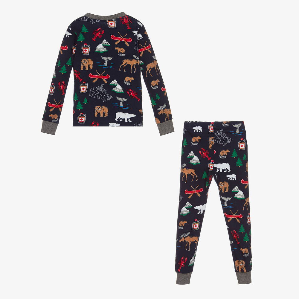 Маленький голубой домик от Hatley-Синяя пижама с животными для мальчиков | Childrensalon Outlet