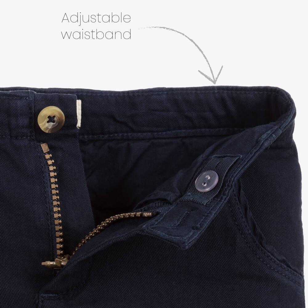 Hatley-شورت قطن تويل لون كحلي للأولاد | Childrensalon Outlet