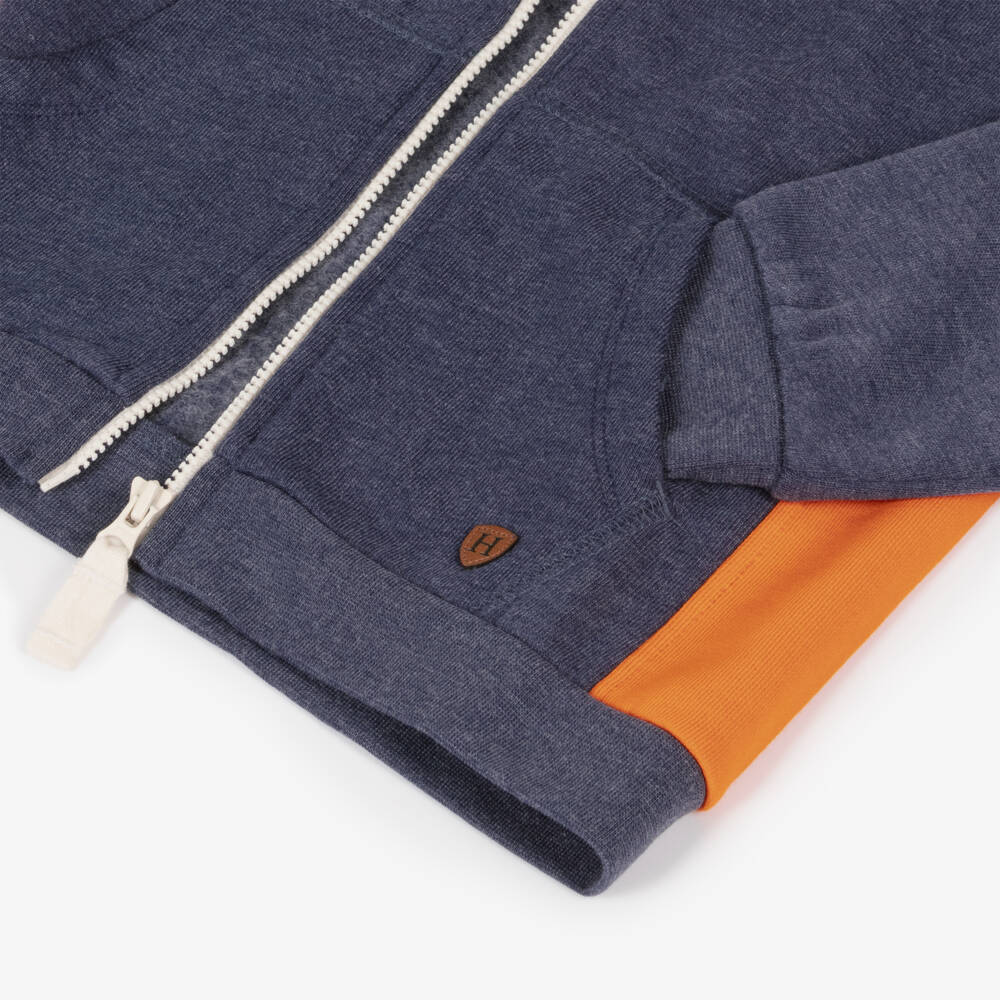 Hatley-Boys Navy Cotton Zip Hoodie | Childrensalon Outlet
