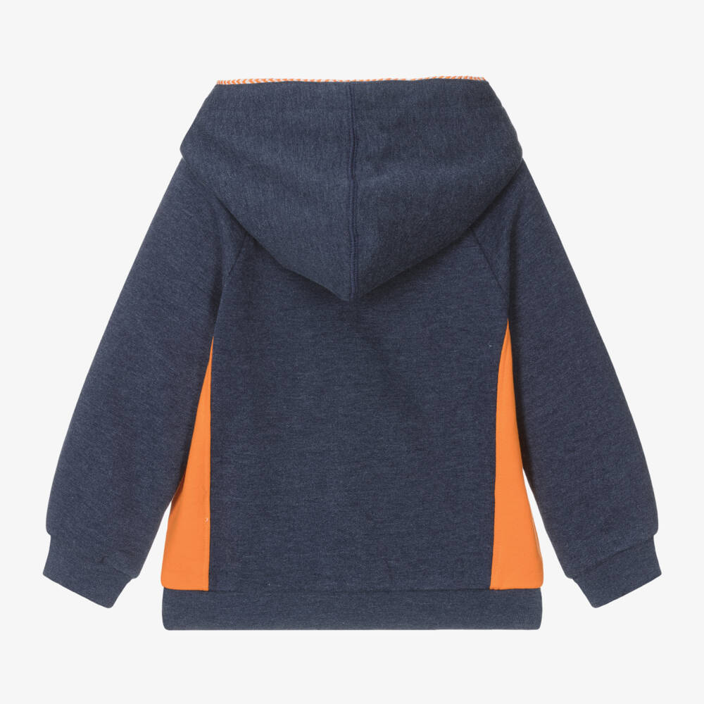 Hatley-Boys Navy Cotton Zip Hoodie | Childrensalon Outlet
