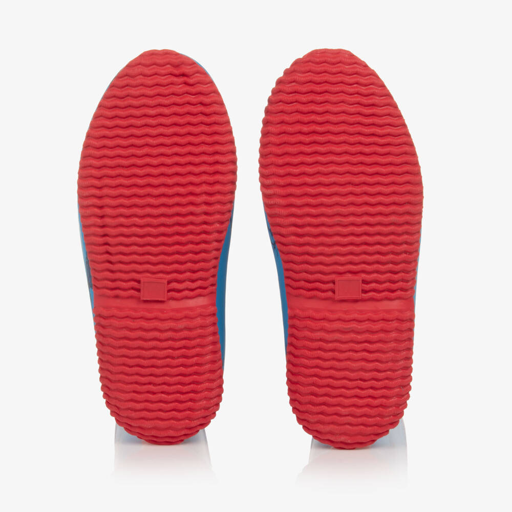 هاتلي-بوت واقي من المطر بطبعة الظبي لون أزرق للأولاد | Childrensalon Outlet