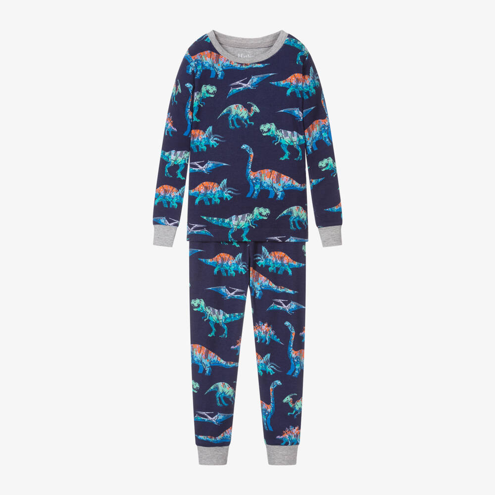 Hatley-Boys Navy Dino Print Pyjamas | Childrensalon Outlet