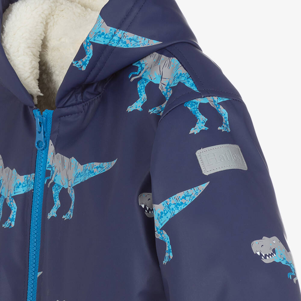 Hatley-Boys Navy Dino Raincoat | Childrensalon Outlet