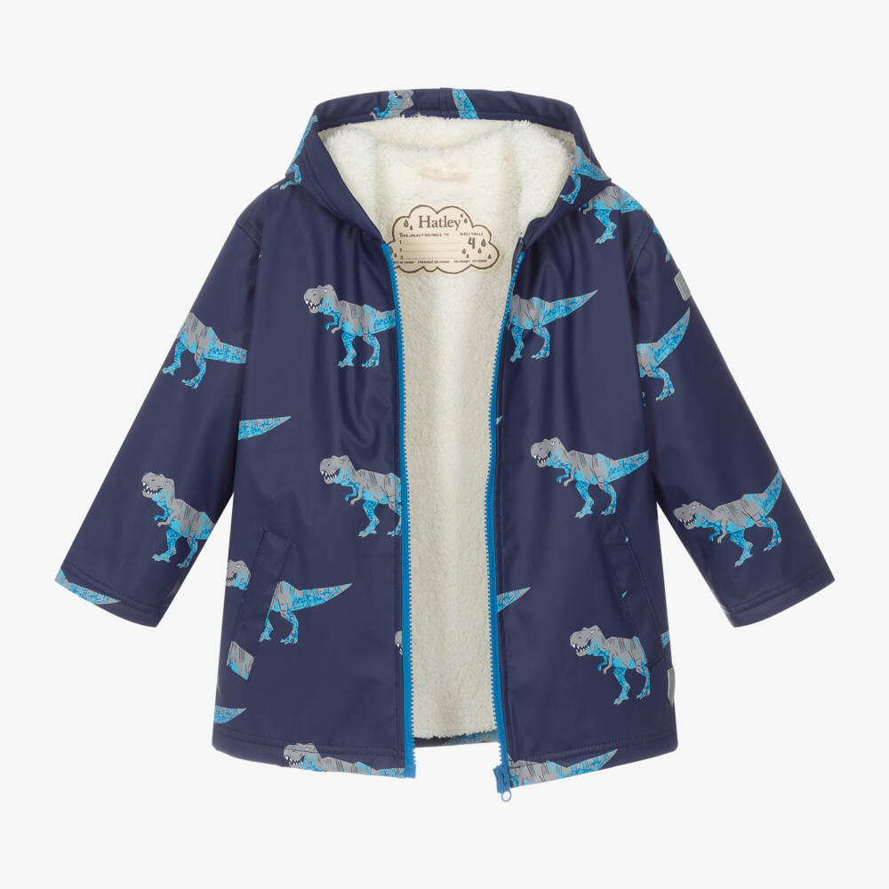 Hatley-Boys Navy Dino Raincoat | Childrensalon Outlet