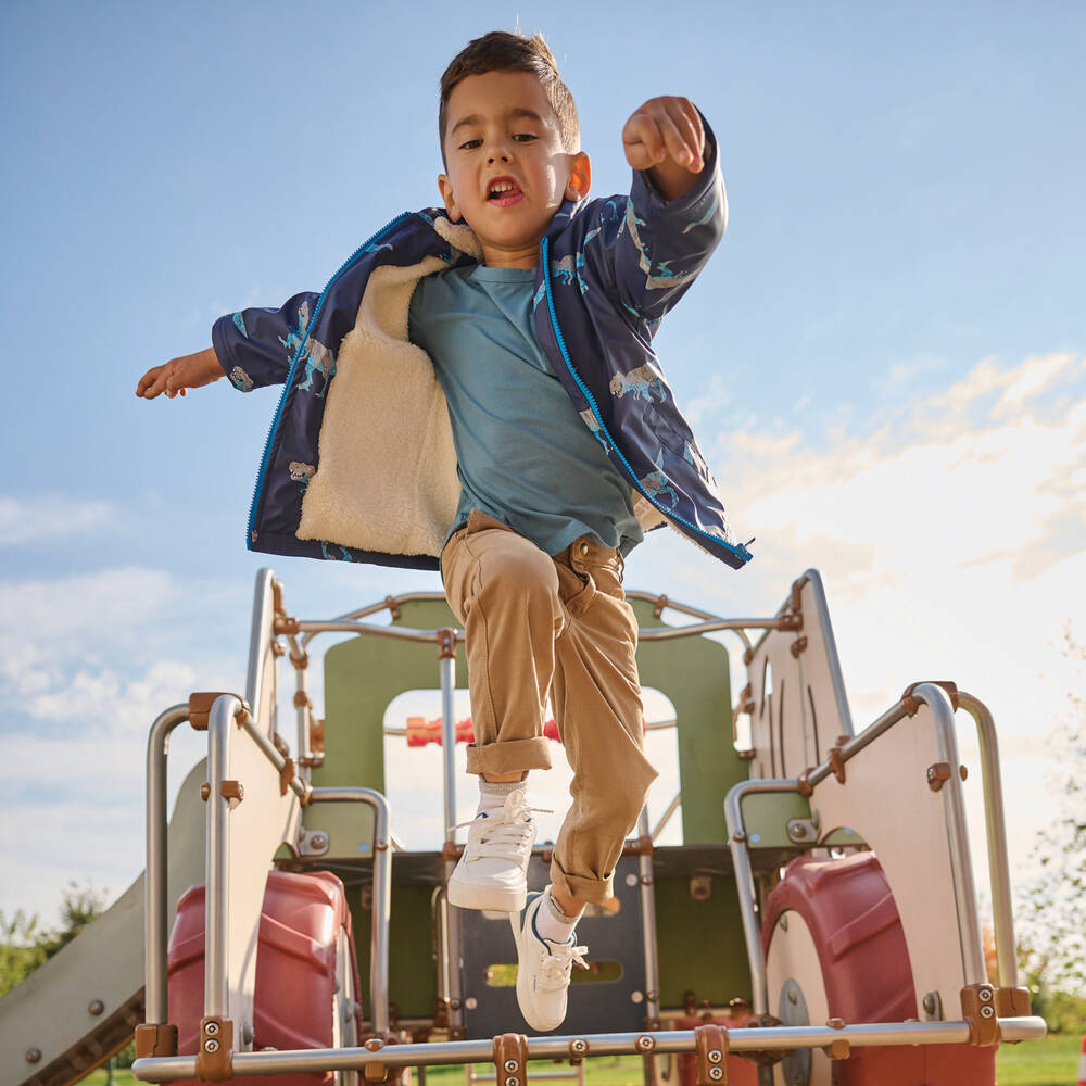 Hatley-Boys Navy Dino Raincoat | Childrensalon Outlet