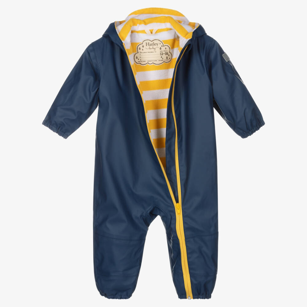Hatley-Boys Navy Waterproof Playsuit | Childrensalon Outlet