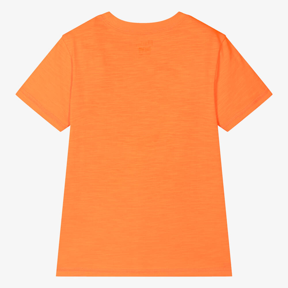 Hatley-تيشيرت قطن جيرسي لون برتقالي فاقع للأولاد | Childrensalon Outlet
