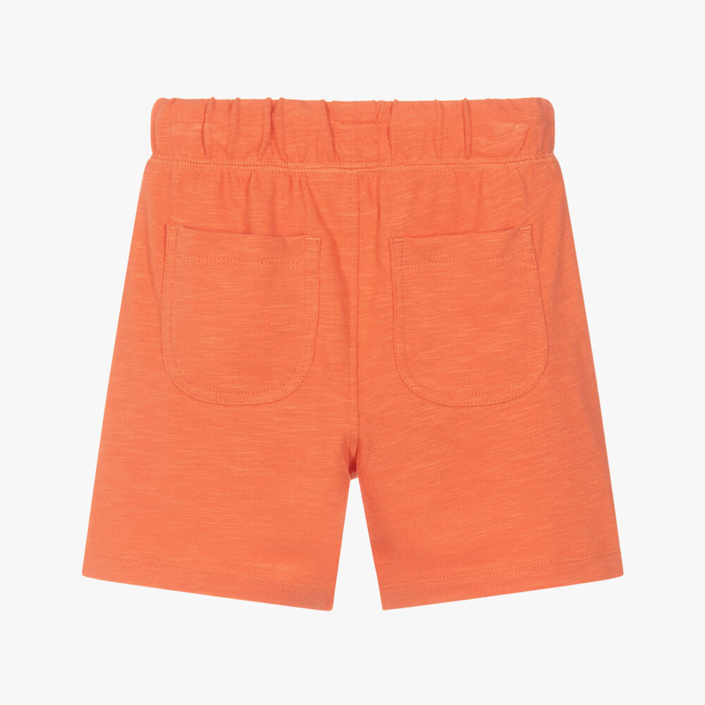 Hatley-Boys Orange Slub Cotton Drawstring Shorts | Childrensalon Outlet