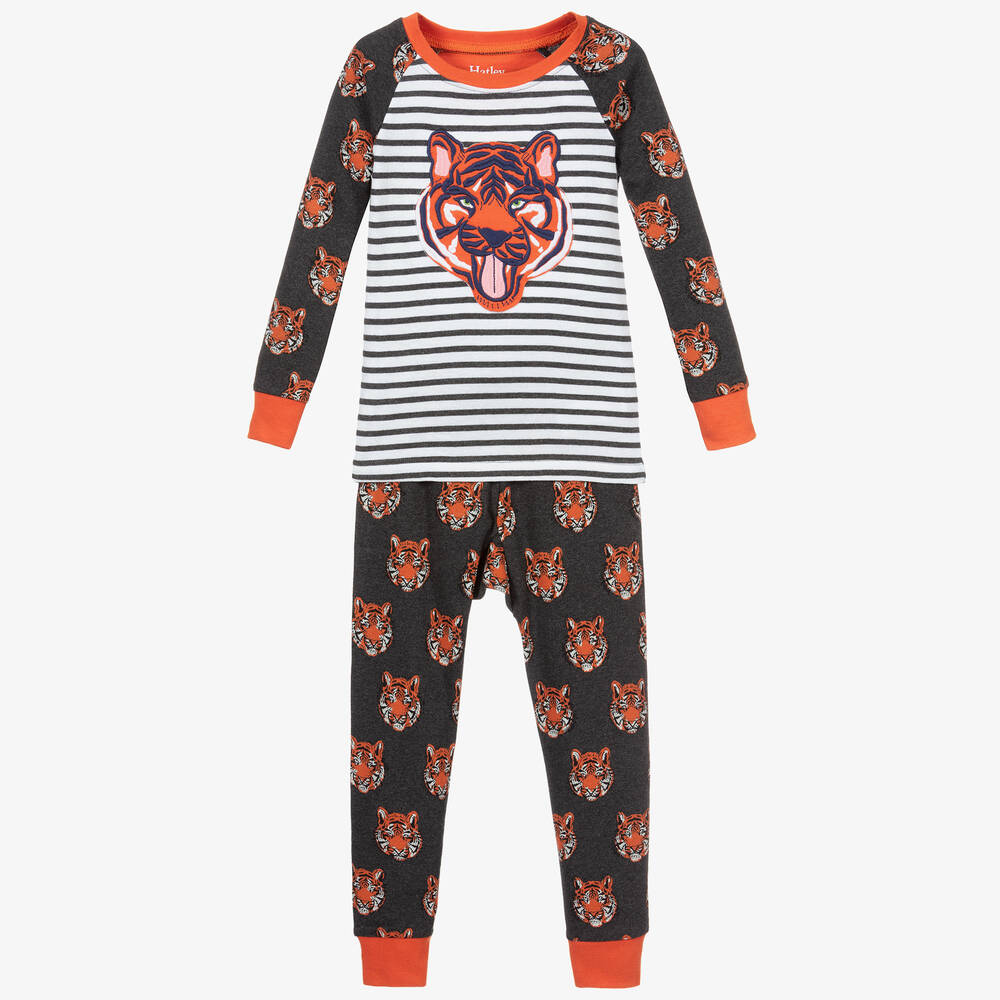 Hatley-بيجاما قطن عضوي لون رمادي للأولاد | Childrensalon Outlet